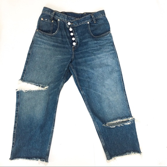 Monse maison denim boyfriend distressed jeans - Picture 4 of 8